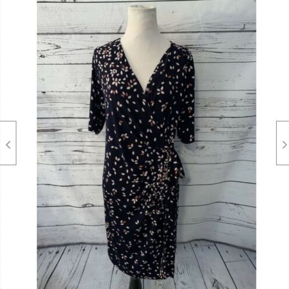 Motherhood Maternity Nursing Dress L Career Wrap